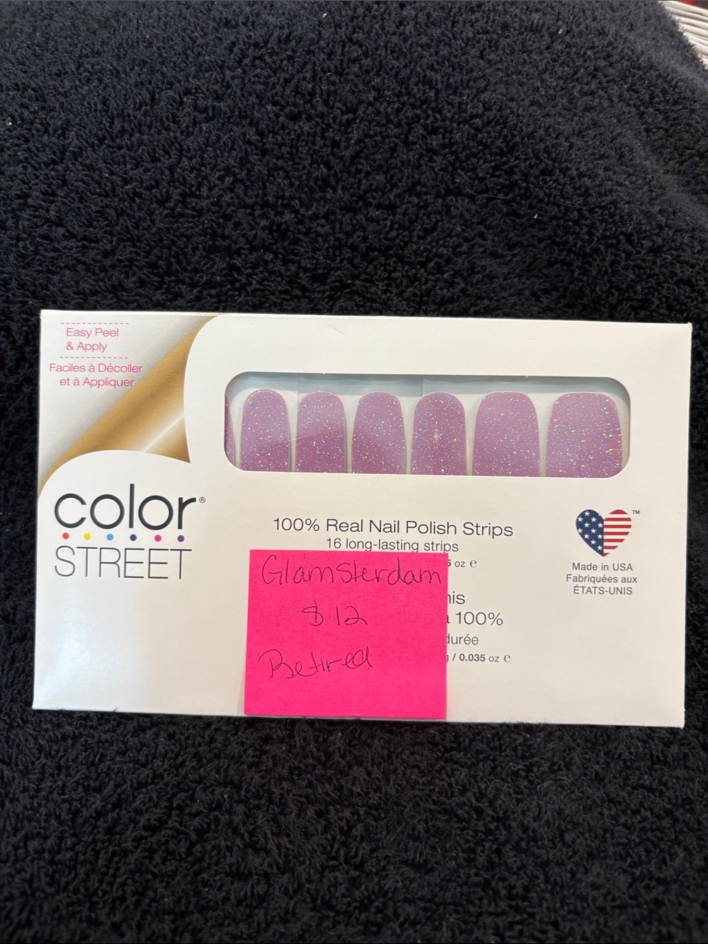 Color Street Glamsterdam (Lavender Pink Glitter) Nail Strips by Color Street